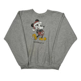 Disney Christmas Sweatshirt - Large Grey Cotton Blend