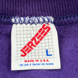 90S Blank Made In USA Jerzees Sweatshirt - Large Purple Cotton