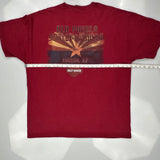 Harley Davidson Graphic T-Shirt - Large Red Cotton