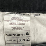 Carhartt Carpenter Trousers - 30W 32L Black Cotton