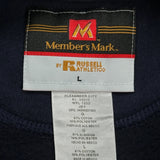 Russell Athletic Sweatshirt - Large Navy Cotton Blend