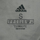 Adidas Football Shirt - Small Grey Polyester