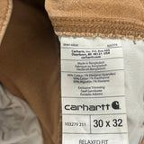 Carhartt Double Knee Carpenter Trousers - 30W 32L Brown Cotton