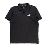 Puma Polo Shirt - Large Black Cotton