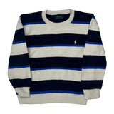 Age 5 Polo By Ralph Lauren Striped Sweatshirt - Small Blue Cotton