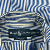 Ralph Lauren Striped Shirt - XL Blue Cotton