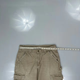 Carhartt Cargo Trousers - 32W 27L Beige Cotton
