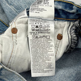 501 Levis Denim Shorts - 36W 12L Light Wash Cotton