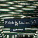 Ralph Lauren Striped Shirt - Medium Green Cotton