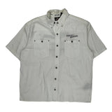 Legendary Motorcycles Harley Davidson Graphic Short Sleeve Shirt - XL White Cotton