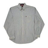 Tommy Hilfiger Checked Shirt - Large Blue Cotton
