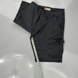 Wrangler Cargo Shorts - 33W 10L Grey Cotton