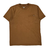 Dickies T-Shirt - Large Brown Cotton