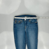 True Religion Skinny Jeans - 28W UK 8 Blue Cotton Blend
