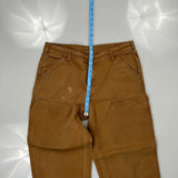 Dakota Grizzly Double Knee Carpenter Trousers - 35W 32L Brown Cotton