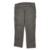 Dickies Carpenter Trousers - 36W 32L Grey Cotton Blend