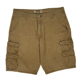 Wrangler Cargo Shorts - 35W 10L Brown Cotton