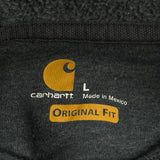 Carhartt Spellout Hoodie - Large Gray Cotton