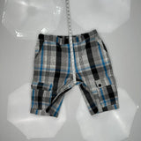 Ecko Unltd Checked Cargo Shorts - 32W 10L Black Cotton