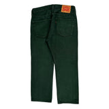 501 Levis Jeans - 33W 30L Green Cotton