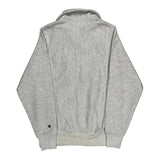 Reverse Weave Champion Boston 1/4 Zip - Small Gray Cotton Blend