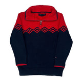 Age 4-5 Tommy Hilfiger 1/4 Zip - XS Navy Cotton