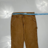 Carhartt Double Knee Carpenter Pants - 32W 30L Brown Cotton