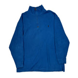 Polo By Ralph Lauren 1/4 Zip - 2XL Blue Cotton