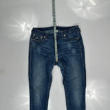 True Religion Skinny Jeans - 31W UK 10 Blue Cotton Blend