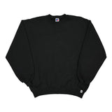 90S Made In USA Russell Athletic Blank Sweatshirt - XL Black Cotton Blend