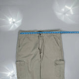 Wrangler Cargo Cargo Trousers - 36W 32L Beige Cotton