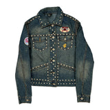 Rocawear Studded Denim Jacket - Large Blue Cotton