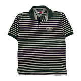Tommy Hilfiger Striped Polo Shirt - Medium Green Cotton