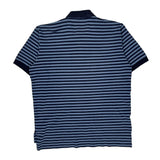 Polo By Ralph Lauren Striped Polo Shirt - Large Blue Cotton