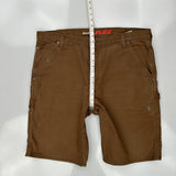 Dickies Carpenter Shorts - 40W 10L Brown Cotton Blend