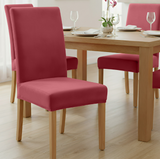 Anyseat Rose Red Velvet Dining Chair Cover – Plush Stretchable Slipcover for Kitchen & Dining Room Chairs