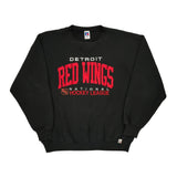 Made In USA Detroit Red Wings Russell Athletic Graphic Sweatshirt - 2XL Black Cotton Blend