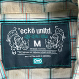 Ecko Unltd Checked Short Sleeve Shirt - Medium Beige Cotton