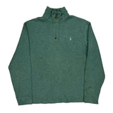 Polo By Ralph Lauren 1/4 Zip - Medium Green Cotton