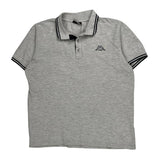 Kappa Polo Shirt - Large Grey Cotton