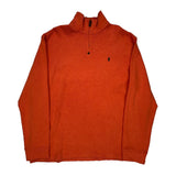 Polo By Ralph Lauren 1/4 Zip - 2XL Orange Cotton