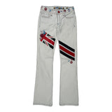 Union Jack Flag Design Pepe Jeans Graphic Jeans - 23W UK 4 Black Cotton