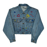 Mickey Mouse Disney Cartoon Denim Jacket - XL Blue Cotton