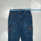 Tommy Jeans Cargo Trousers - 36W 30L Blue Denim