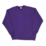 90'S Blank Unbranded Sweatshirt - XL Purple Cotton
