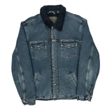 Levis Sherpa Lined Denim Jacket - Large Black Denim