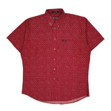 Chaps Ralph Lauren Short Sleeve Shirt - Large Red Cotton