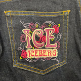 Iceberg Embroidered Jeans - 33W UK 12 Dark Wash Cotton