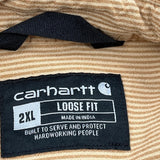 Carhartt Striped Shirt - 2XL Brown Cotton