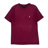 Age 8 Polo By Ralph Lauren T-Shirt - Small Burgundy Cotton